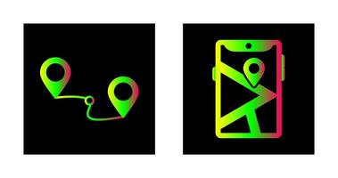 Route and Gps Icon vector