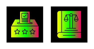 Ballot and Book Icon vector