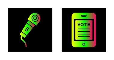 Microphone and Vote Icon vector