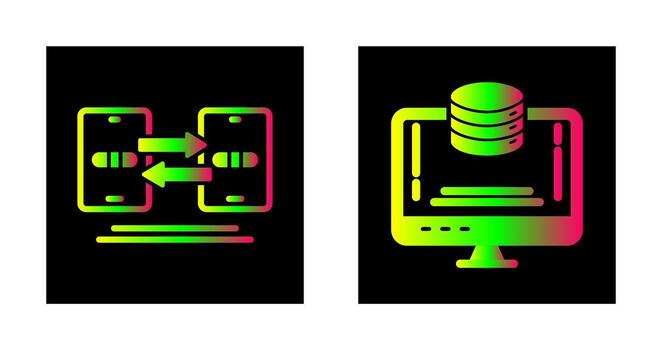 Data Synchronization and Data Storage Icon vector