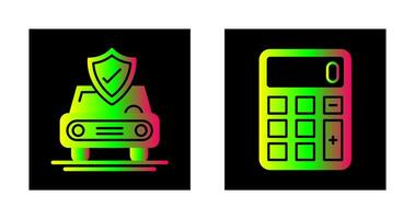 Car and Calculator Icon vector