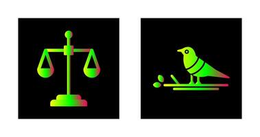 Scale and Bird Icon vector