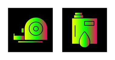 Measuring Tape and Petroleum Icon vector