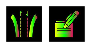 Way and Pen Icon vector