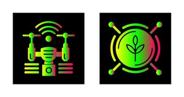 Analytics and Drone Icon vector