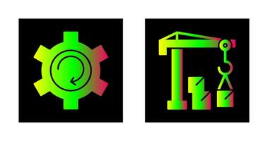 Upgrade and Robotic Arm Icon vector