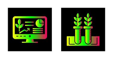 Computer and Test Icon vector