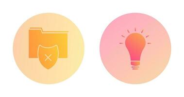 vulnerable folders and innovatives idea Icon vector