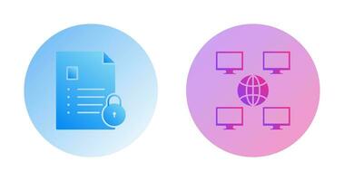 confidentiality and company network Icon vector