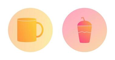 Coffee mug and Frappe Icon vector