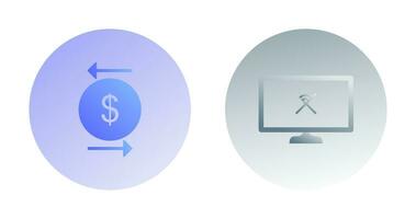 transaction and disconnected network  Icon vector