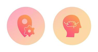 thinking and knowledge  Icon vector