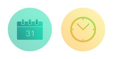 calendar and clock Icon vector