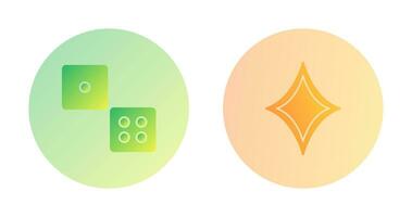 dice and diamond and  Icon vector