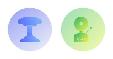 explosion and alarms Icon vector