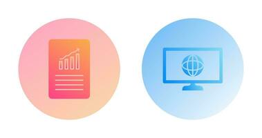data files and weather global Icon vector