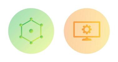 nodes and network setting  Icon vector