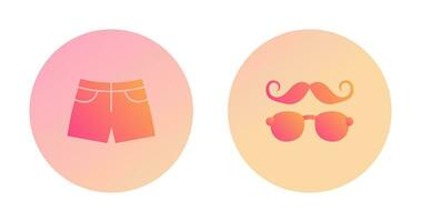 hipster estilo y pantalones cortos icono vector