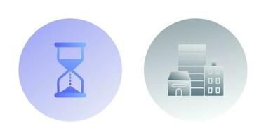 Hourglass and Real Estate Icon vector