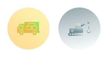 Logistics Car and Lifter Icon vector