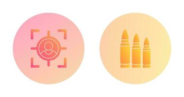 Target and Bullets Icon vector