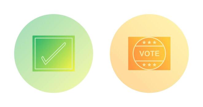 Checkbox and Vote Sticker Icon vector
