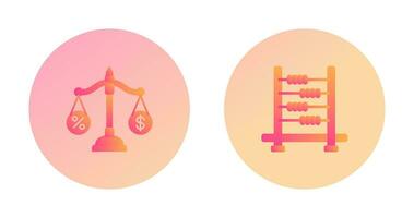 Scale and Abacus Icon vector