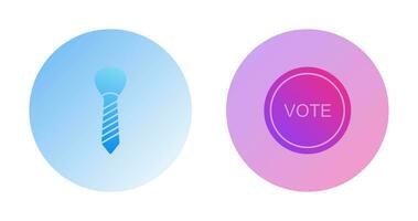 Tie and Vote Link Icon vector