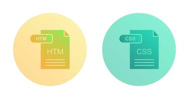 HTM and CSS Icon vector