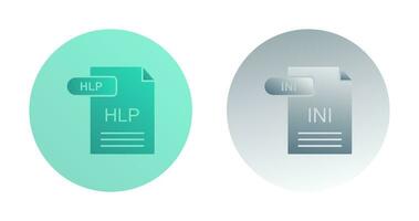 HLP and INI Icon vector