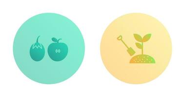 Fruits and Vegetables and Plantation Icon vector