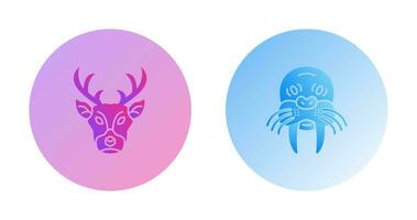 Deer and animal Icon vector