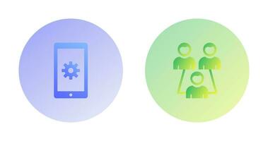 Network Settings and Connected Users Icon vector