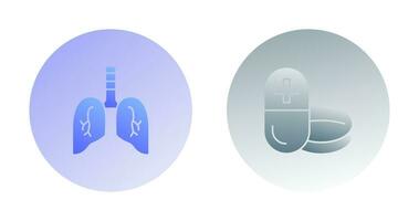 Lung and Medicine Icon vector