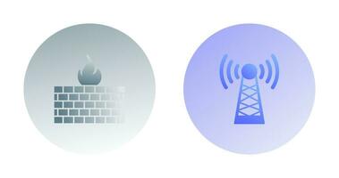 Firewall and Tower Icon vector