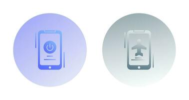 Power Button and Airplane Icon vector