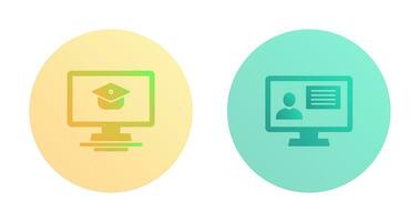 Online Course and distance Icon vector