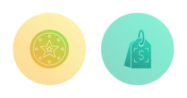 Recommended and Price Tag Icon vector