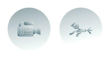 Airbrush and Video Camera Icon vector