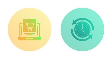 Add to Cart and Run time Icon vector