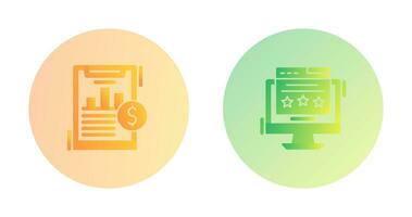 Financial Analytics and Webpage Icon vector