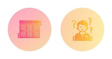 Layout and Confuse Icon vector