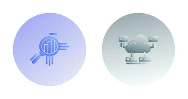 Business Analytics and Cloud Database Icon vector