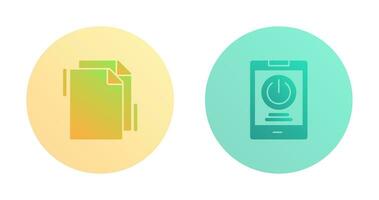 Copy and Power Icon vector