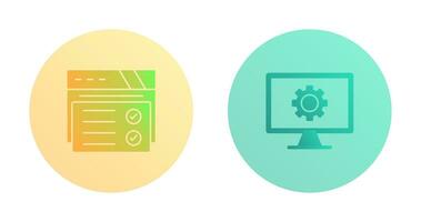 Web Browser and Monitor Screen Icon vector