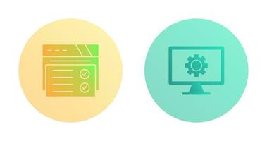 Web Browser and Monitor Screen Icon vector