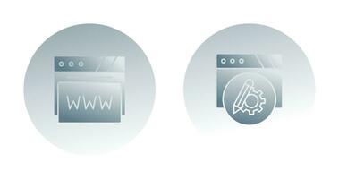 Setting and Web Browser Icon vector