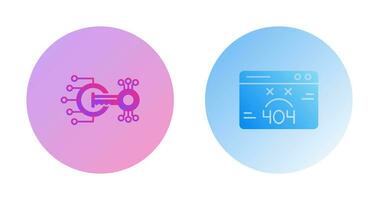 cifrado y 404 error icono vector