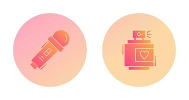 Microphone and Perfume Icon vector