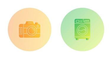 Digital Camera and Washing  Icon vector